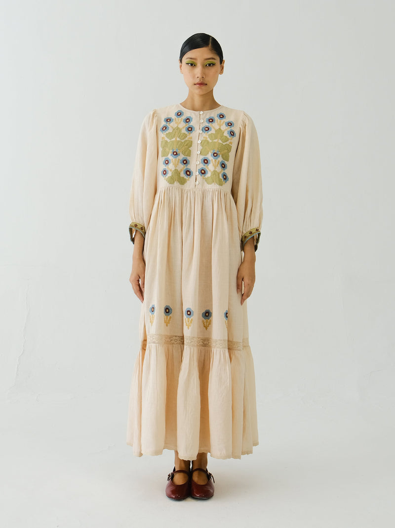 ankle length peasant dress HOPE FOR FLOWERS