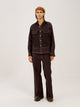 Smocked Collar Jacket Set