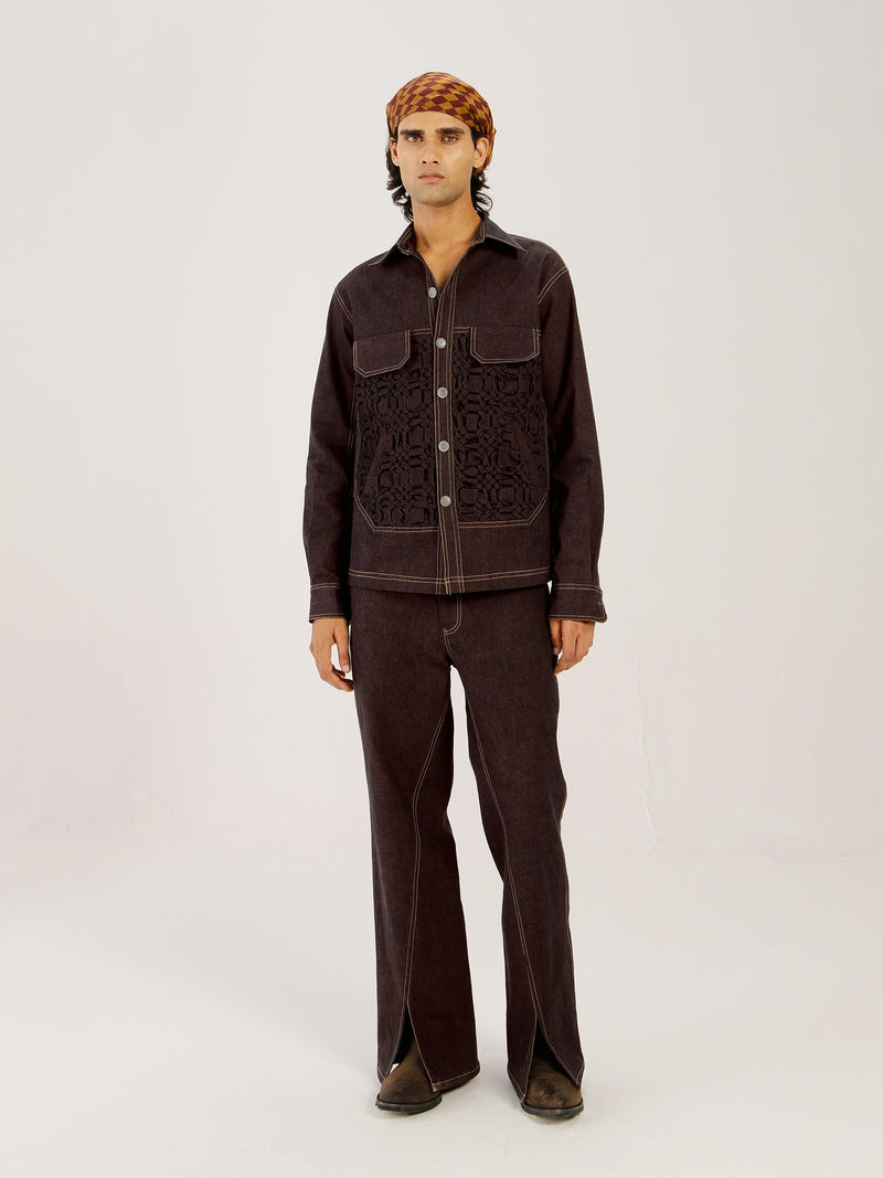 Smocked Collar Jacket
