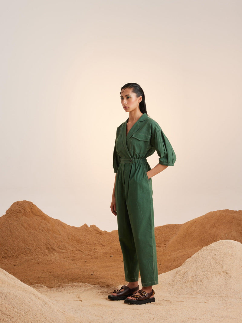 Top Stitch Jumpsuit - CordStudio