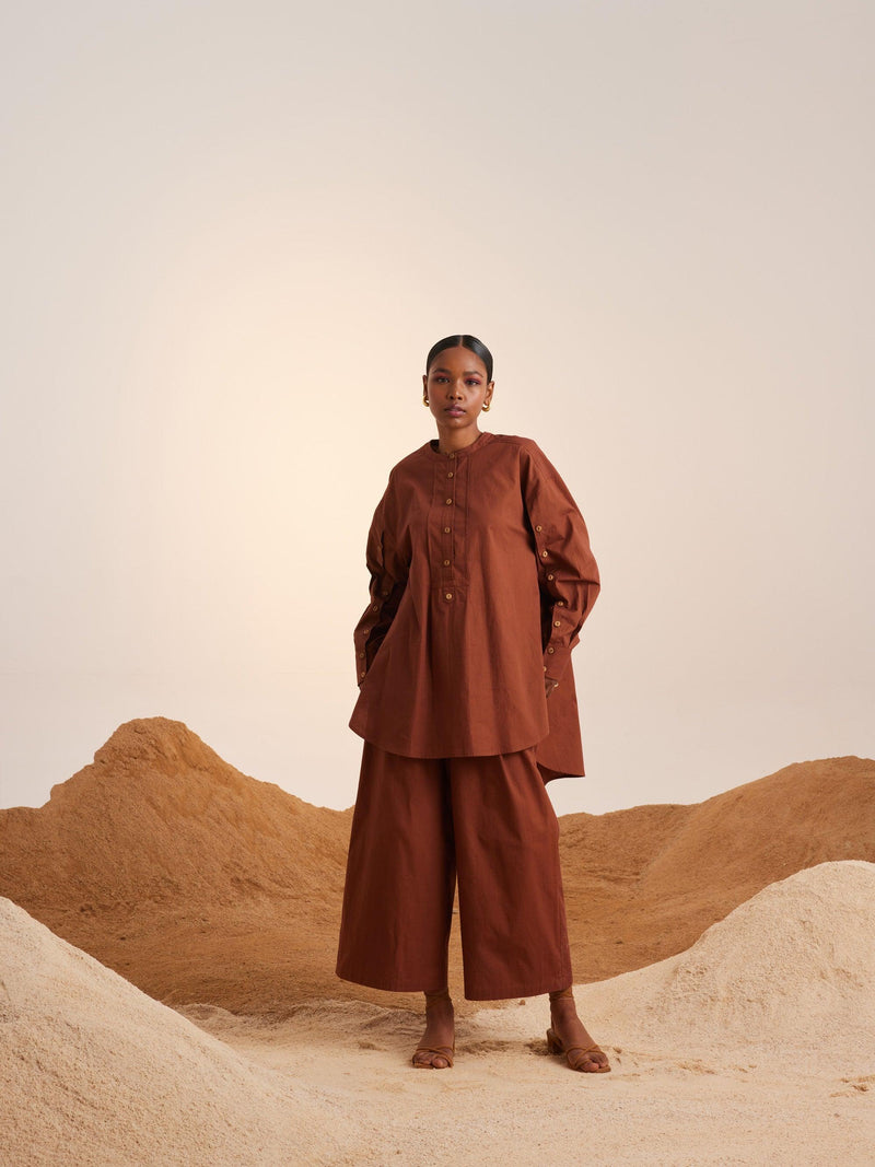 Top Stitched Tunic Set - CordStudio