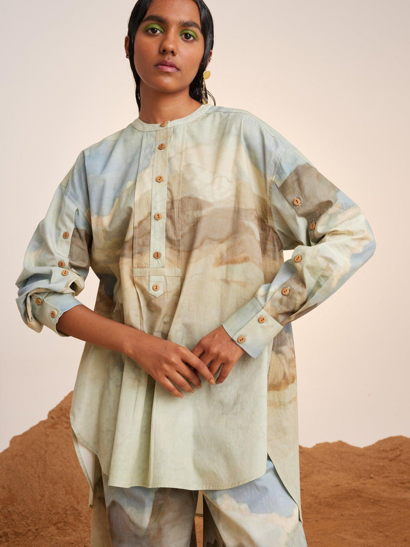 Top Stitched Tunic Set - CordStudio