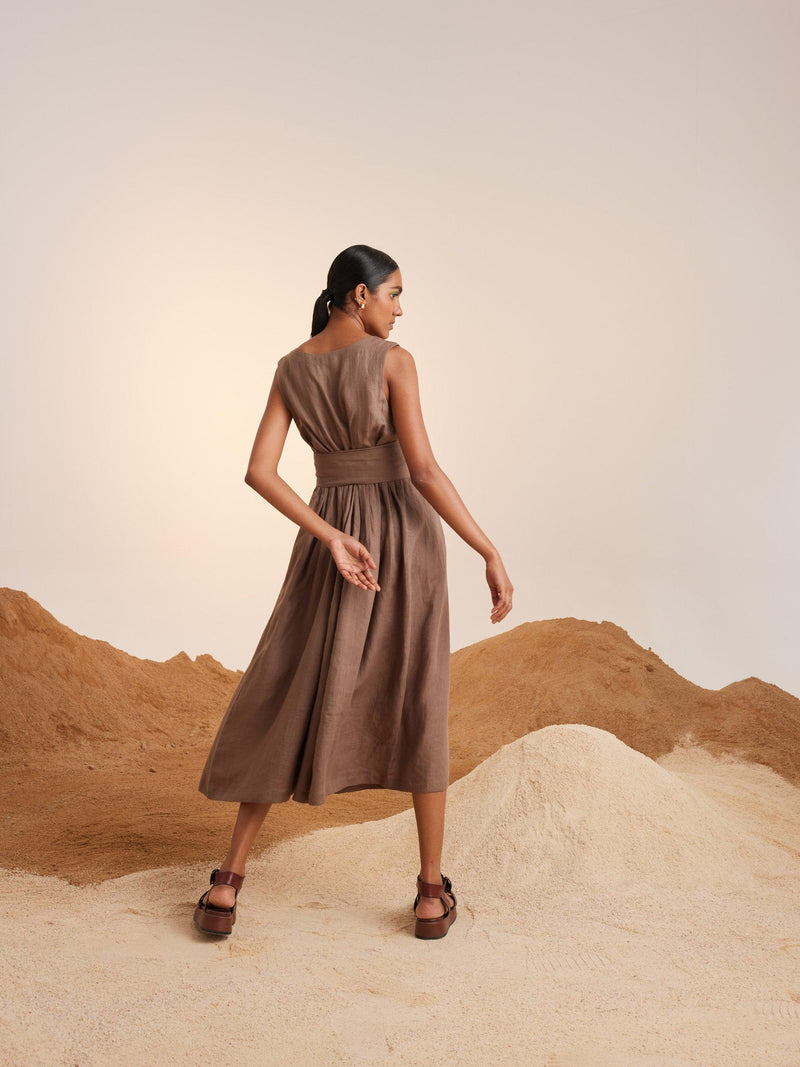 Sleeveless Linen Dress - CordStudio