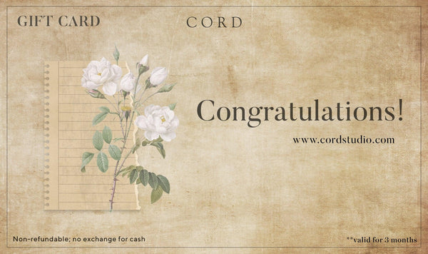 Congratulations Gift Cards - CordStudio