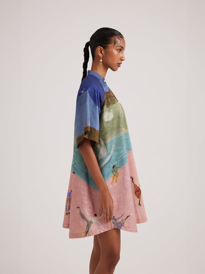 A-Line Dress | Skater Print Dress For Women | CordStudio S-M A-Line Dress | Skater Print Dress For Women | CordStudio S-M