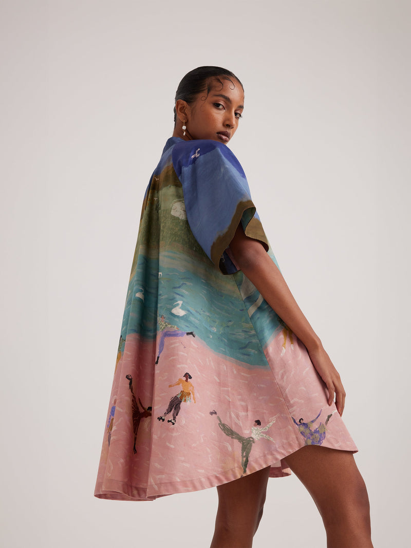 A-Line Dress | Skater Print Dress For Women | CordStudio S-M A-Line Dress | Skater Print Dress For Women | CordStudio S-M