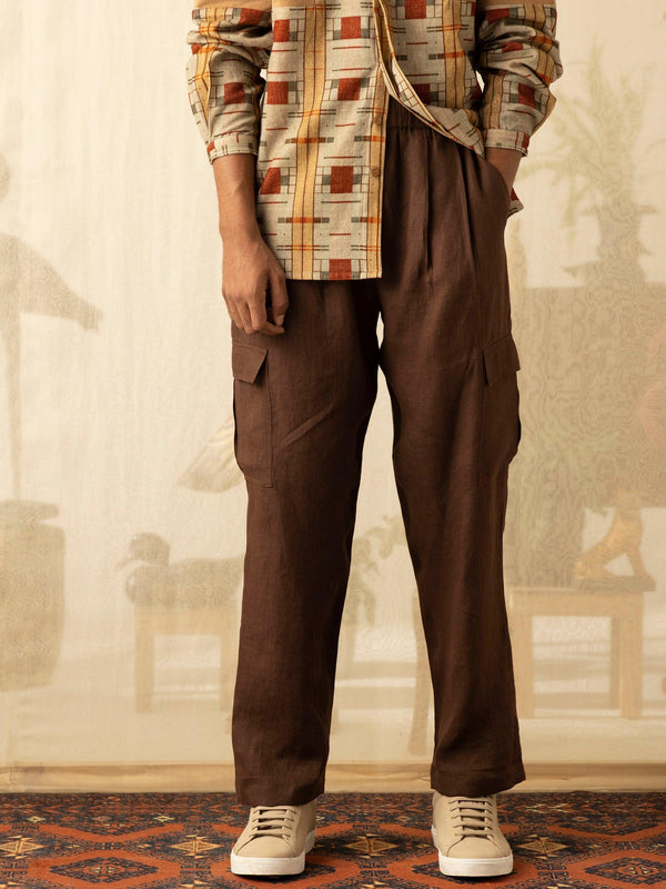 Linen Cargo Pants - CordStudio