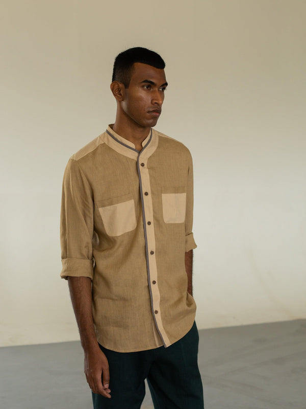 Collarless Shirt - CordStudio