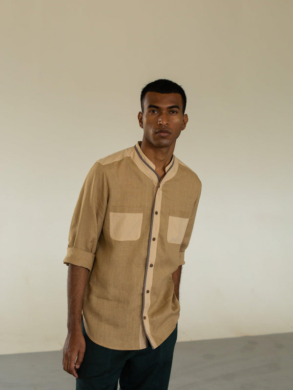 Collarless Shirt - CordStudio