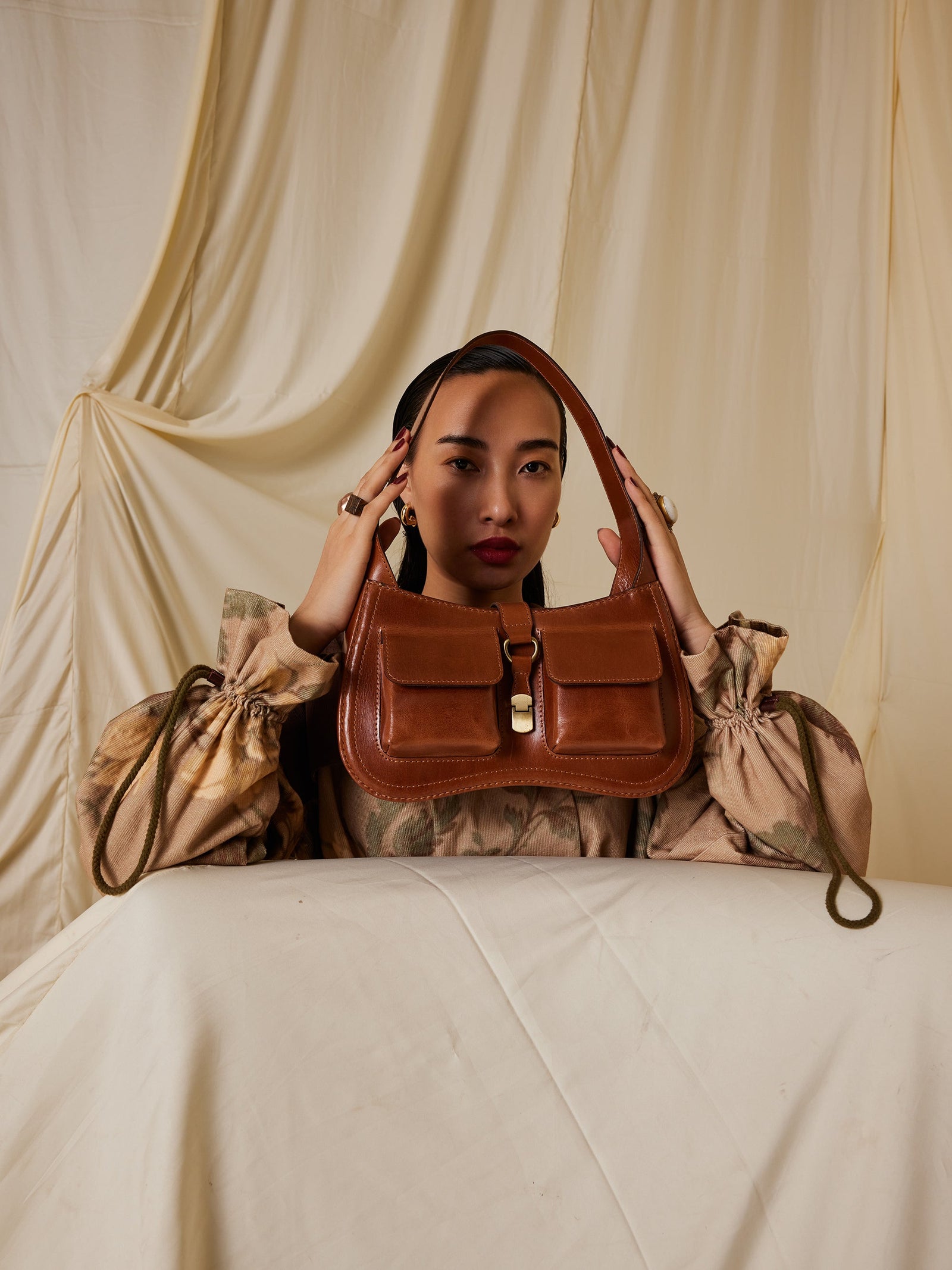 バッグ LUMEN MONIQUE SHOULDER BAG OAK BROWN MONIQUE SHOULDER BAG (OAK BROWN) - Atelier de LUMEN