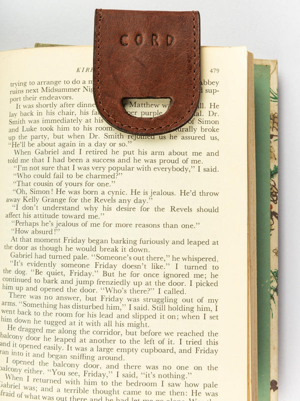 Leather Magnetic Bookmark - CordStudio